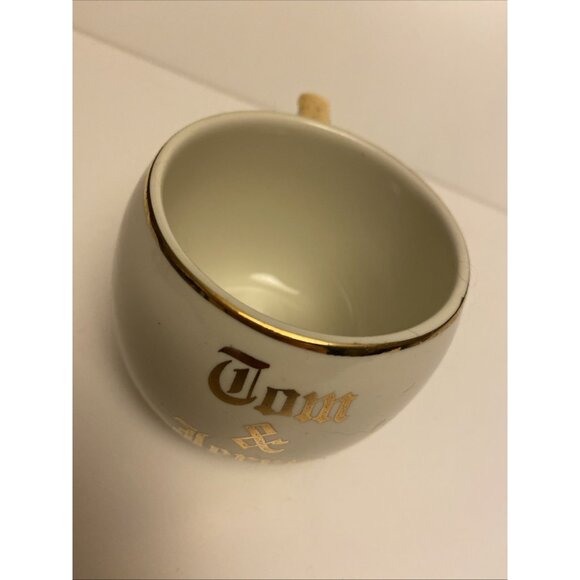 Vtg Hall Tom & Jerry Ball Shaped Replacement Punch Cup Gold Trim - Picture 7 of 14